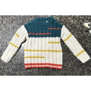 Zara Baby Knitwear Sweater Striped Rib Knit Toddler 18-24 Months